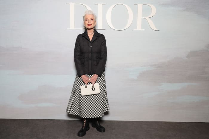 Maye Musk attends the Christian Dior Womenswear Spring/Summer 2023 show as part of Paris Fashion Week.